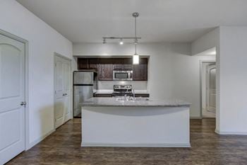 Stainless appliances with built-in microwave